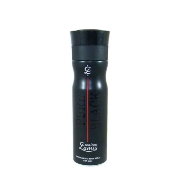 Pure Black Lamis Creation Body Spray for Men