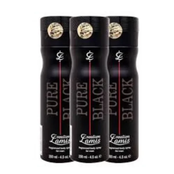 Pure Black Lamis Creation Body Spray for Men