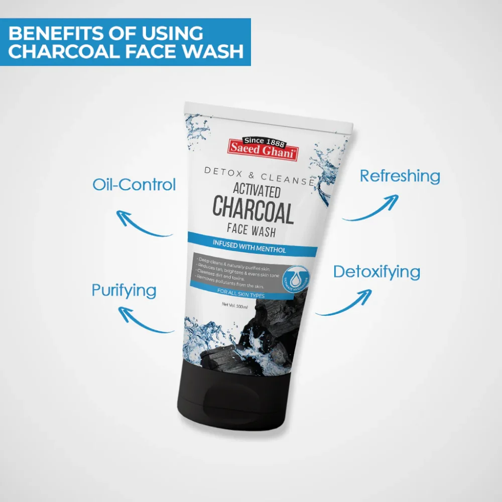 Saeed Ghani Activated Charcoal Detox & Cleanse Face Wash