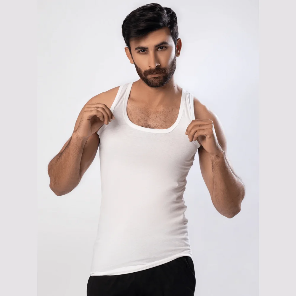 HINZ Men Summer Vest 786 – White