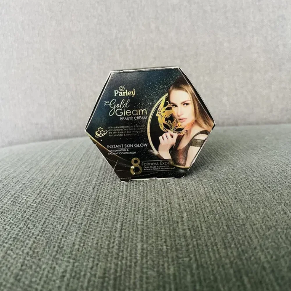 24k Gold Gleam Beauty Cream Jar for Radiant Glow