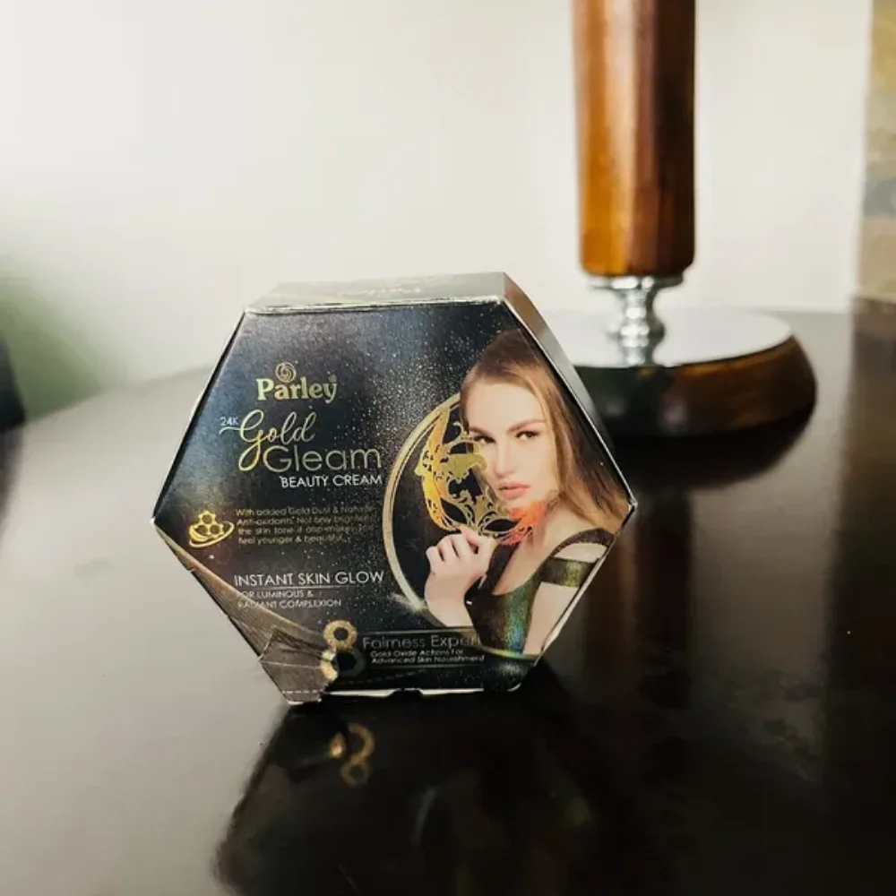 24k Gold Gleam Beauty Cream Jar for Radiant Glow