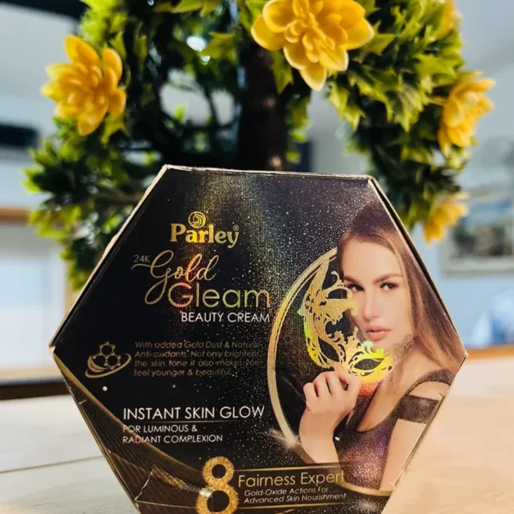 24k Gold Gleam Beauty Cream Jar for Radiant Glow