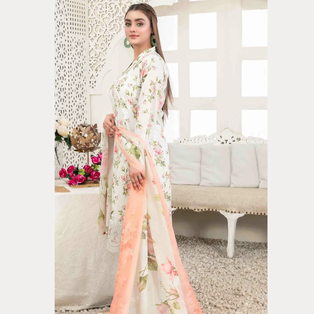 Areeba by Tawakkal Fabric Embroidered Lawn Unstitched 3 Piece Suit – B-1684