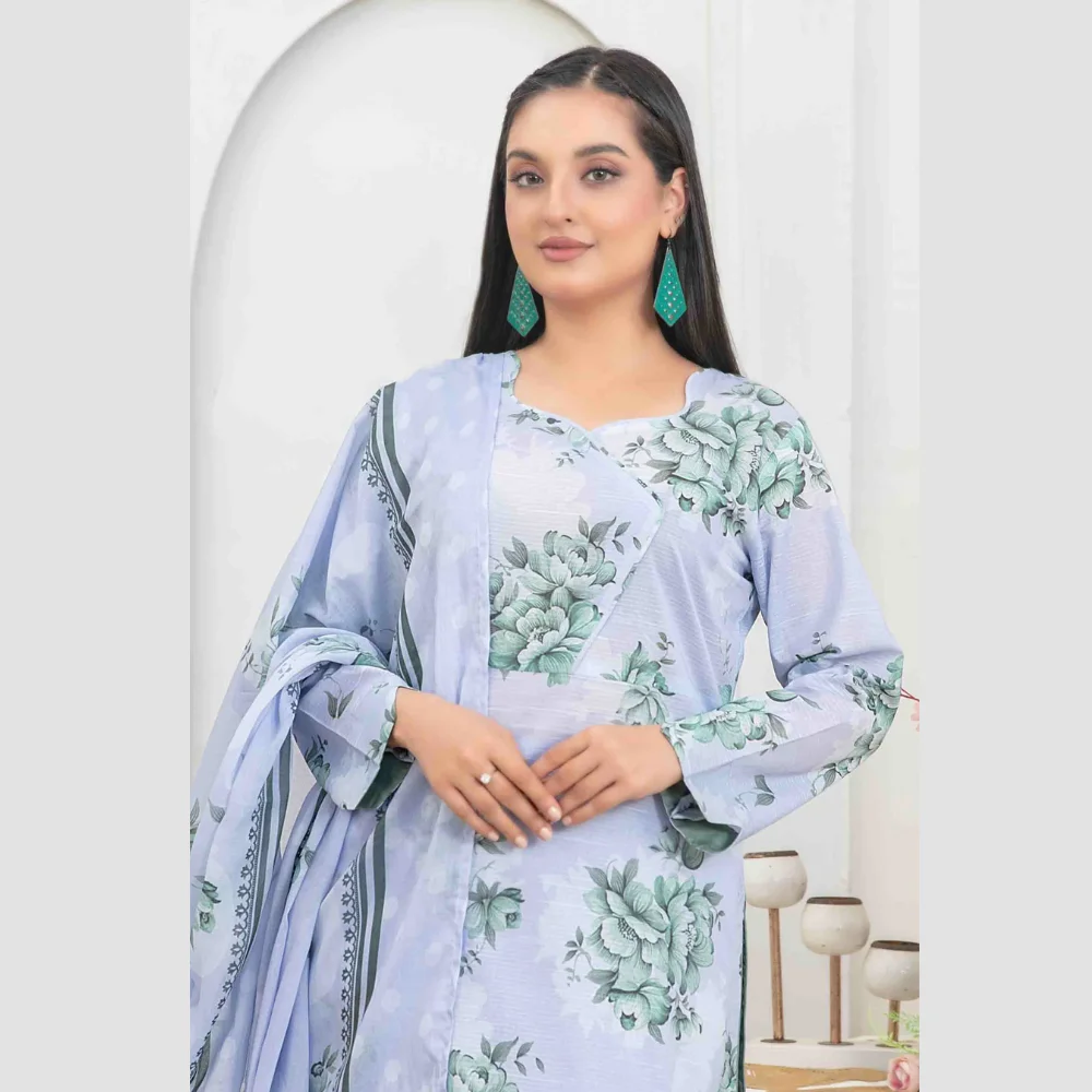 Areeba by Tawakkal Fabric Embroidered Lawn Unstitched 3 Piece Suit – B-1685