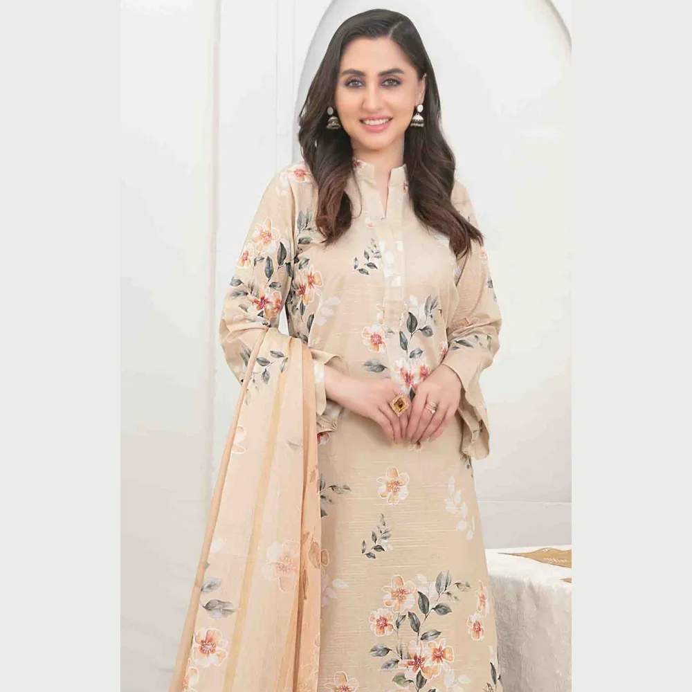 Areeba by Tawakkal Fabric Embroidered Lawn Unstitched 3 Piece Suit – B-1687