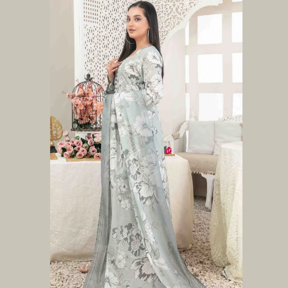 Areeba by Tawakkal Fabric Embroidered Lawn Unstitched 3 Piece Suit – B-1688