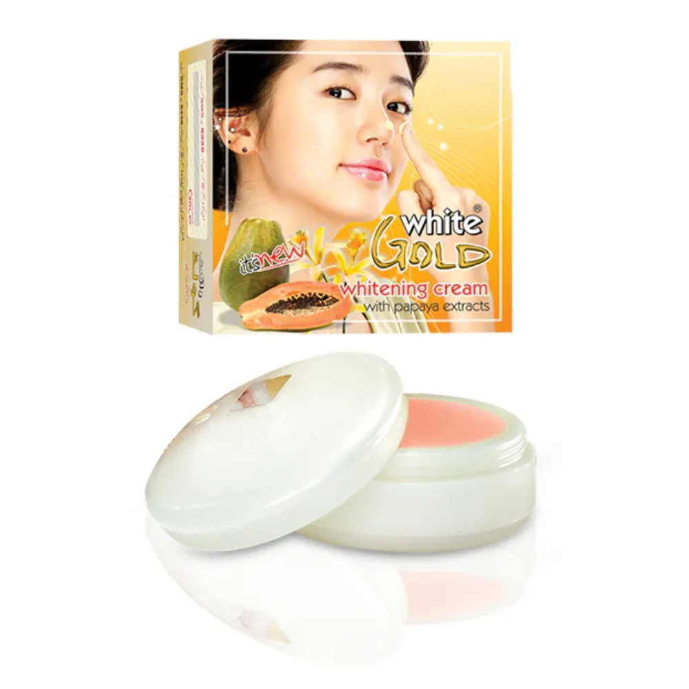 White Gold Whitening Cream with Papaya Extracts for Bright & Clear Skin