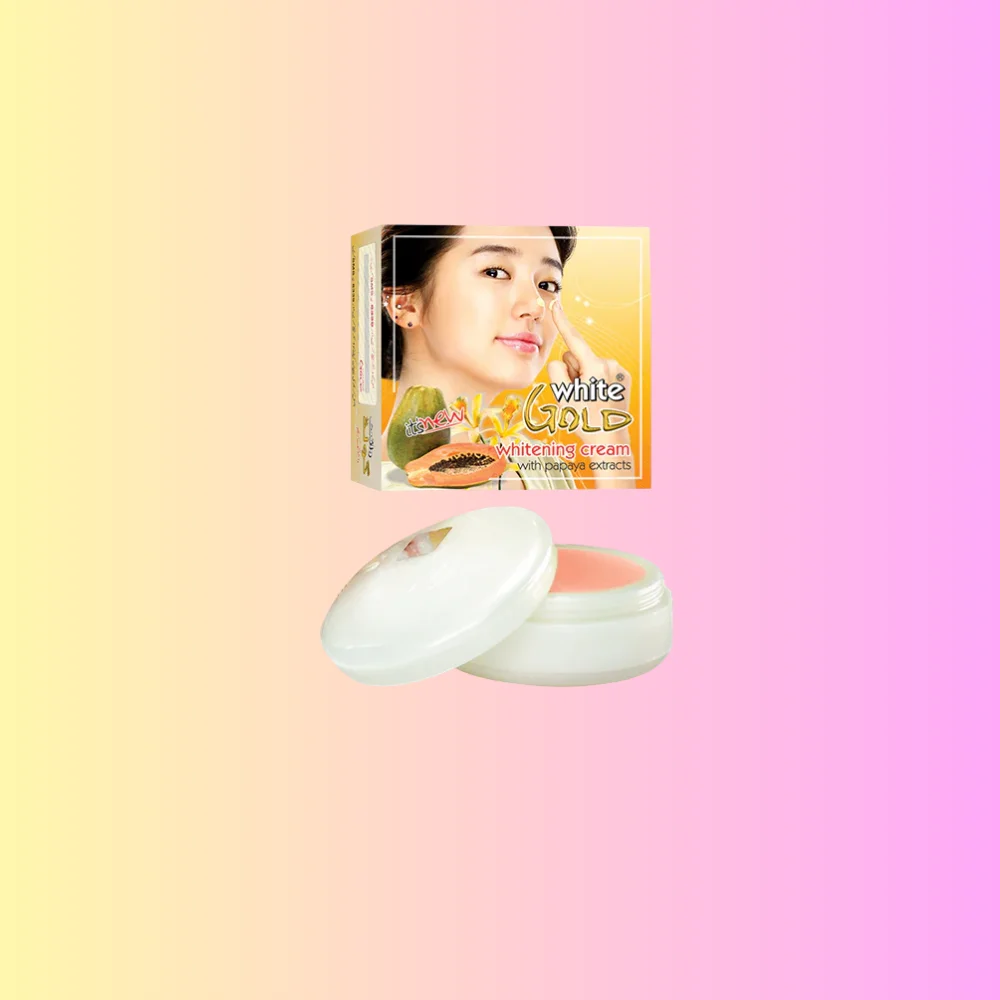White Gold Whitening Cream with Papaya Extracts for Bright & Clear Skin