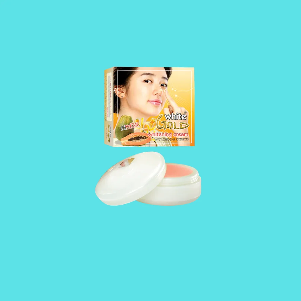 White Gold Whitening Cream with Papaya Extracts for Bright & Clear Skin