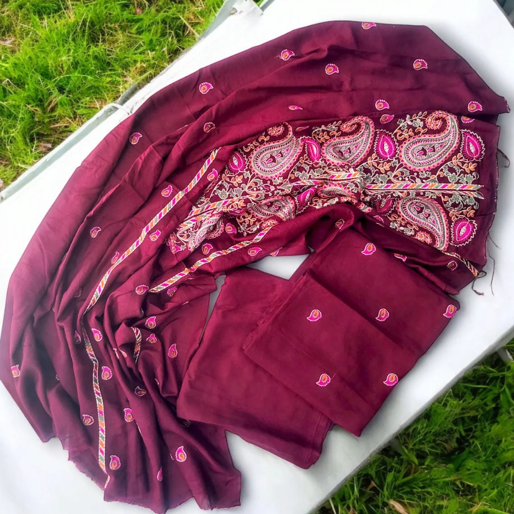 Bareeze Karandi Full Embroidered 2PC Suit – Article 1