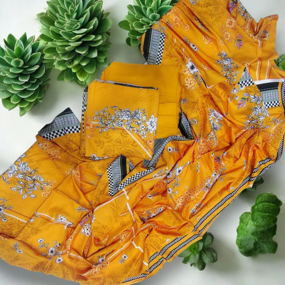 Bin Saeed Linen 3 PCs Suit – Article 1