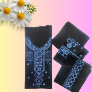 Premium Embroidered Dhanak 3 PCs Suit – Article 1