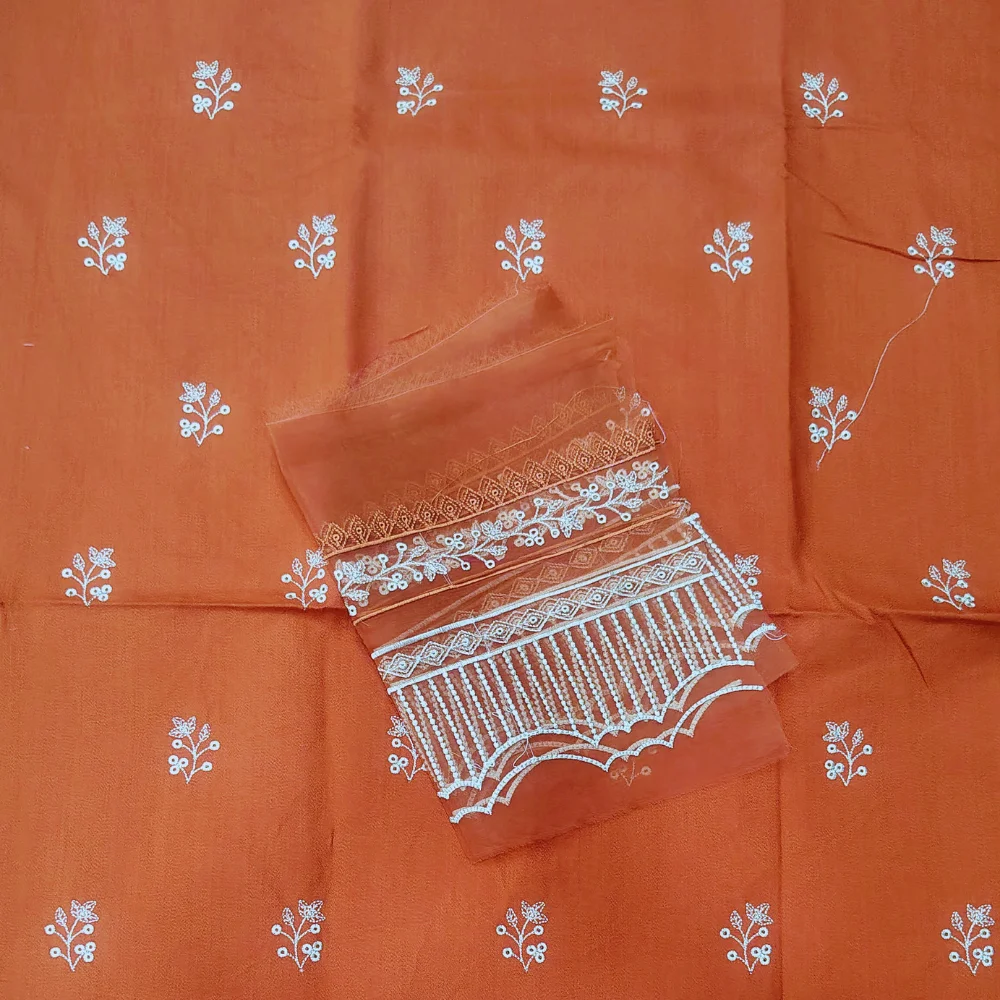 Premium Embroidered Dhanak 3 PCs Suit – Article 2