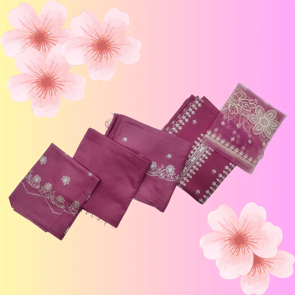 Premium Embroidered Dhanak 3 PCs Suit – Article 3