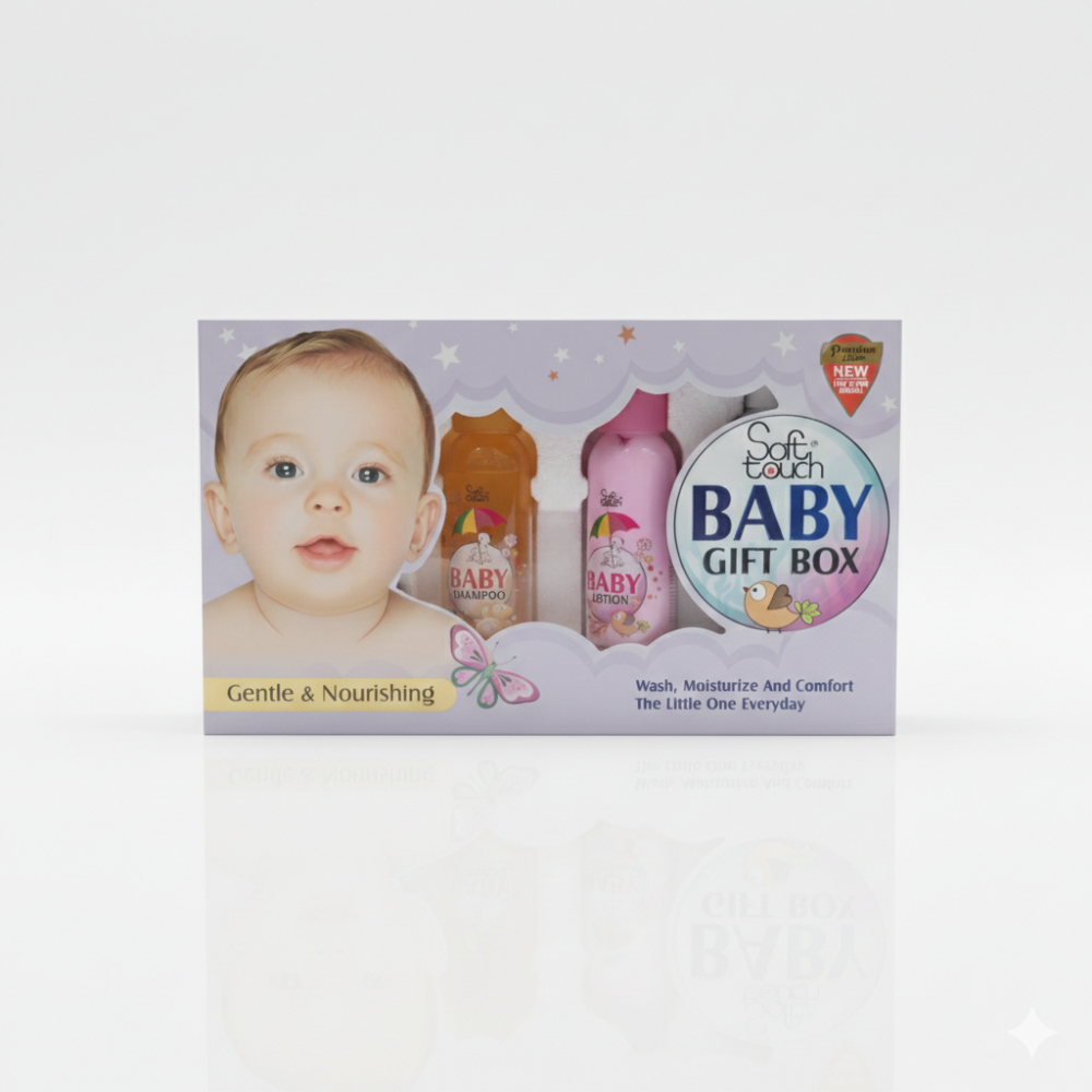 Soft Touch Baby Gift Box 4 in 1