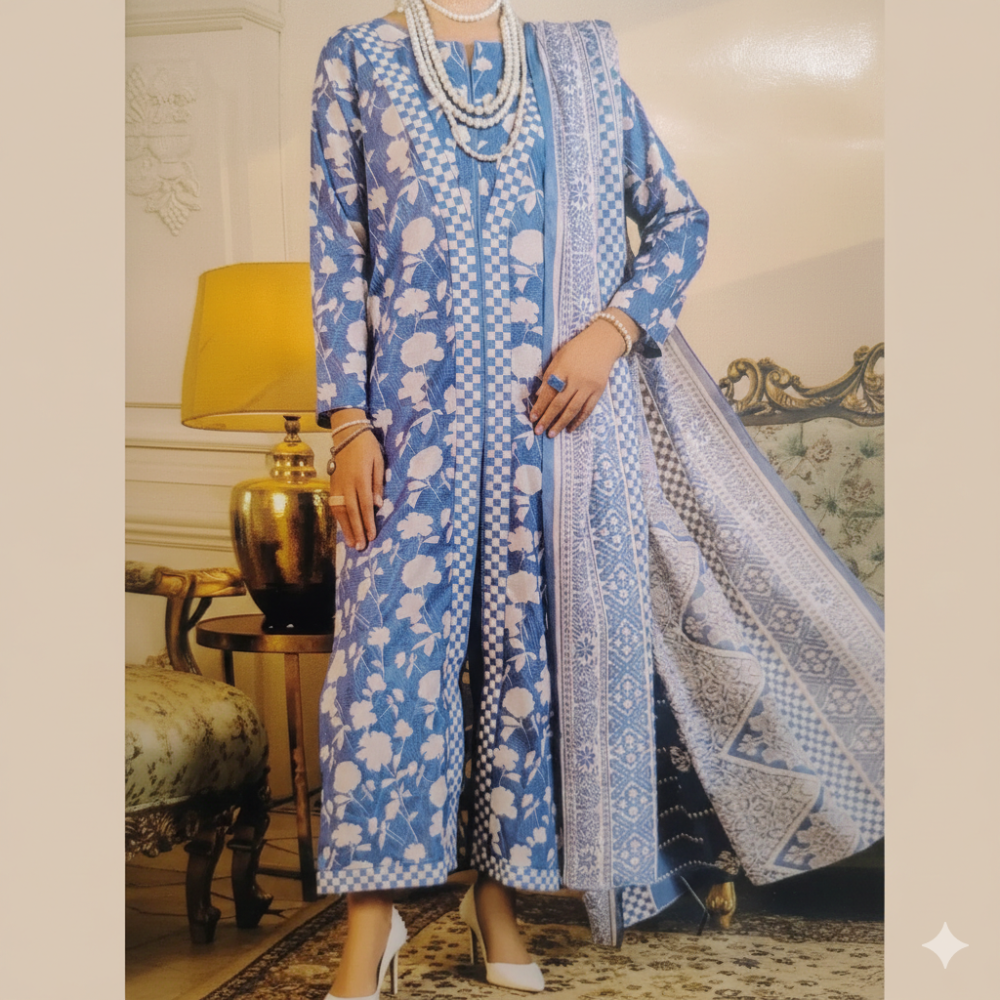 SAFWA Printed Lawn 3PC Suit Article 1