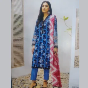 SOKAMAL 3 PC Digital Printed Lawn Suit Article 3
