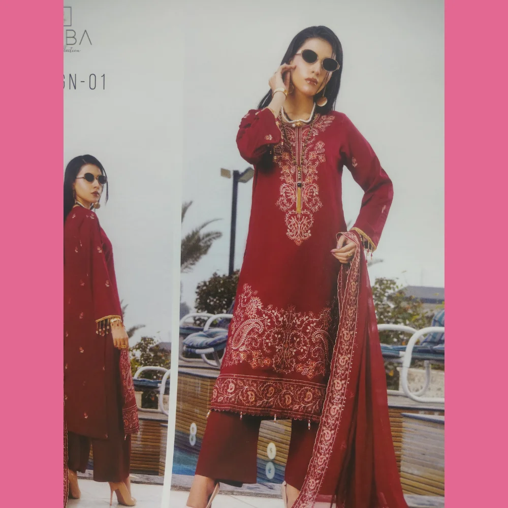 Laiba Luxury Embroidered Lawn 3PC Suit Article 5
