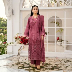 NOOR E CHASHAM By AALAYA Premium Embroidered Lawn 3PC Suit Article 1
